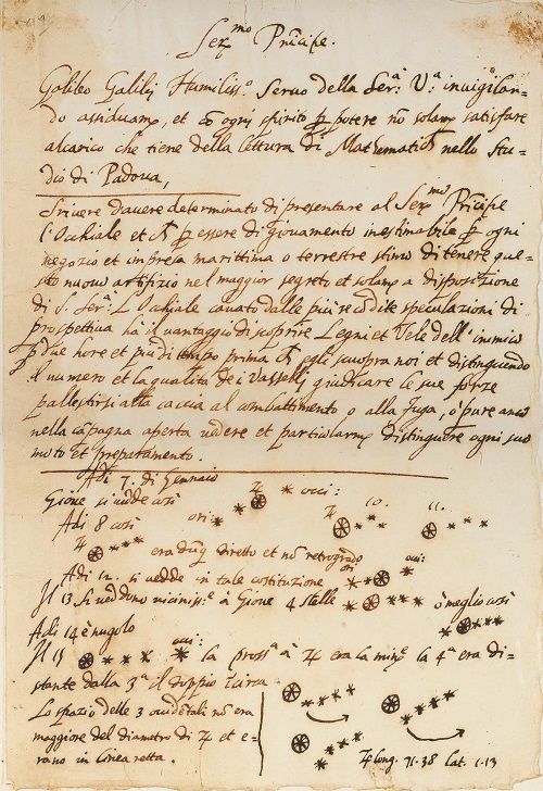 Galileo Galilei manuscript 