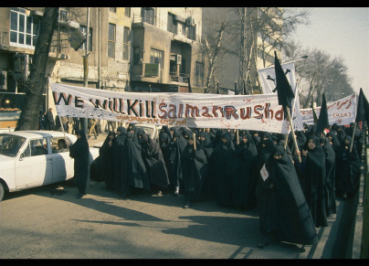 Demonstration against Salman Rushdie in Tehran